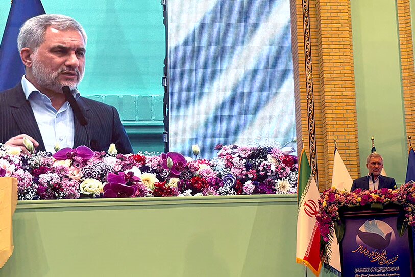 A person casts a line from the bow of a boat